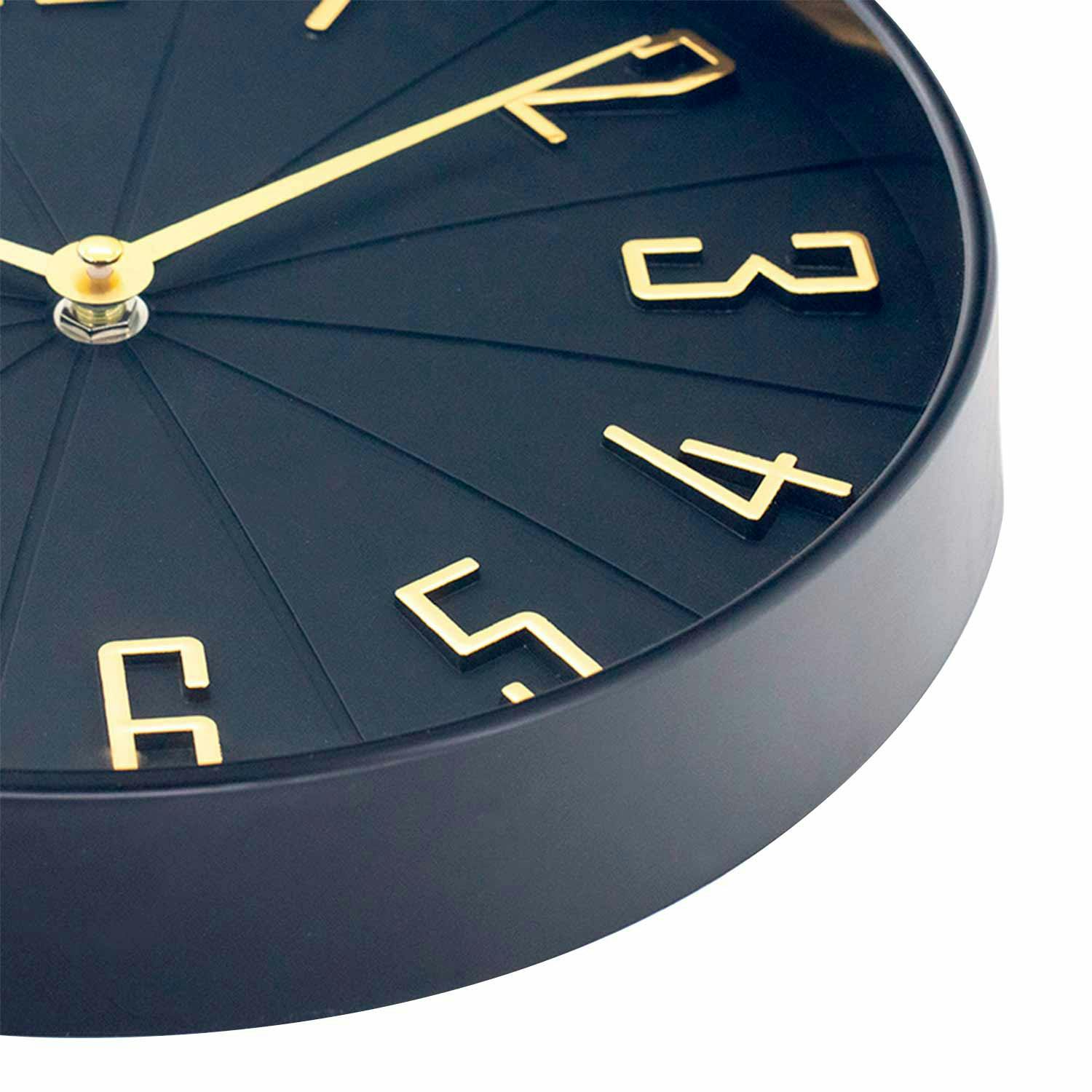 Reloj de Pared Vintage Negro/Madera Clara Ø60cm Thinia Home