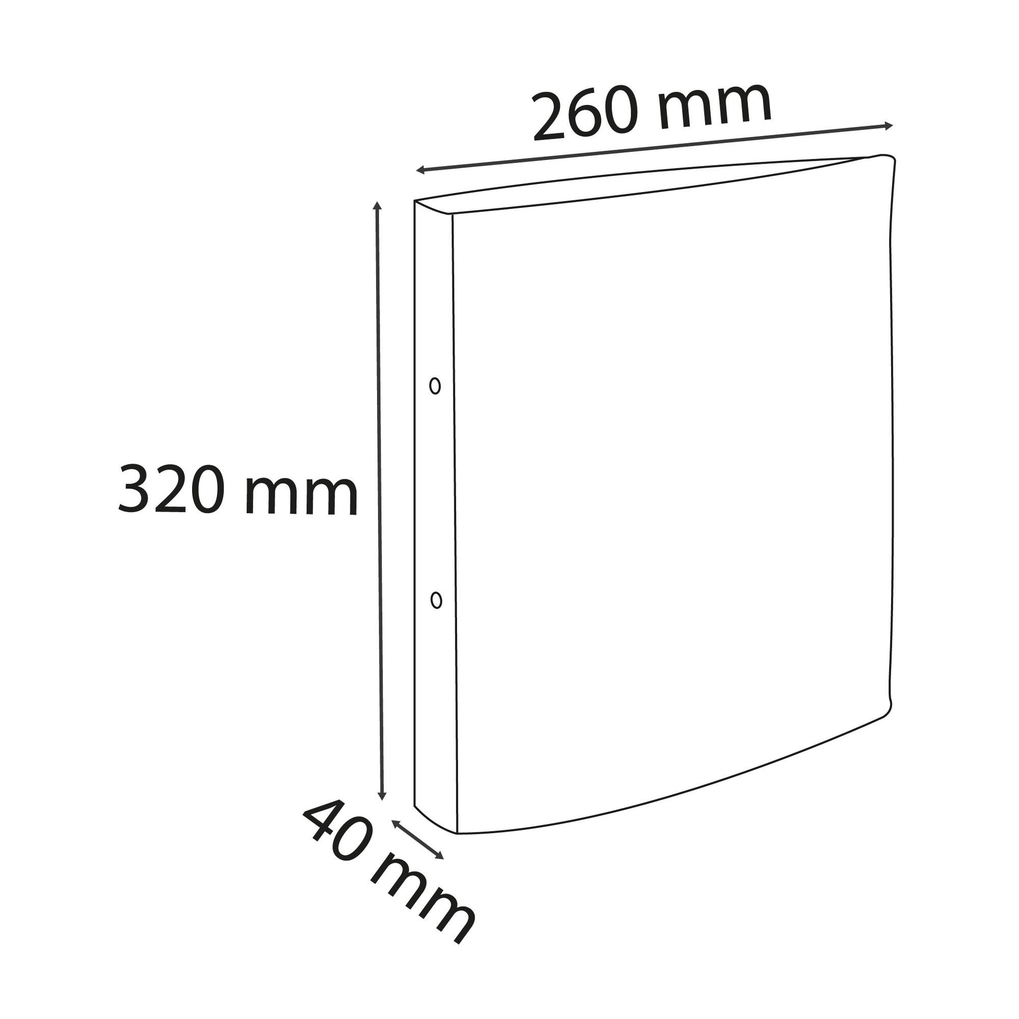 Exacompta Cod. 54372E - Raccoglitore foderato in Ppl, interno in  cartoncino, 2 anelli tondi diam. 30mm - 26x32cm blu - Confezione da 20 pz.