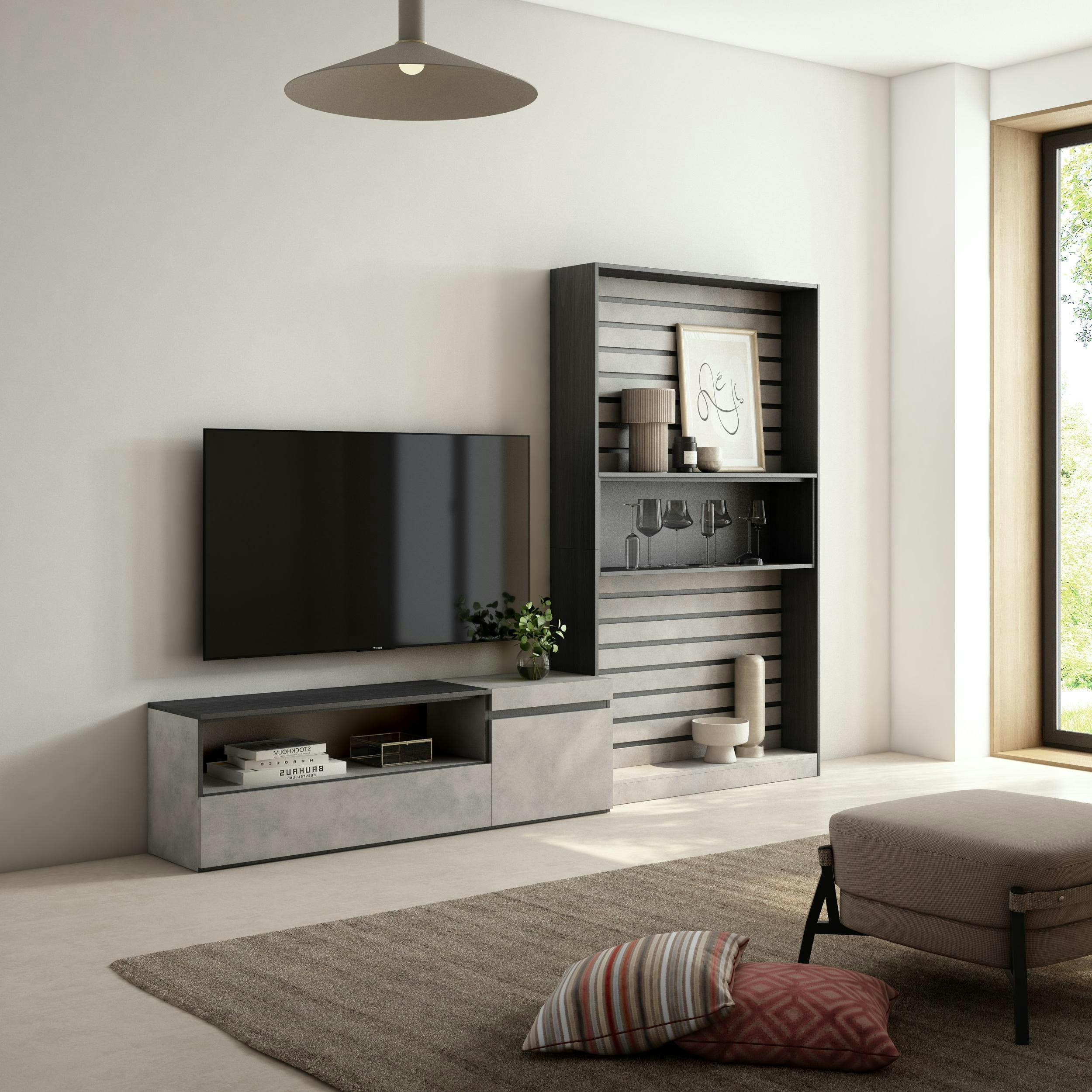 Muebles de Salón para TV, 260x186x35cm, Para TV hasta 65