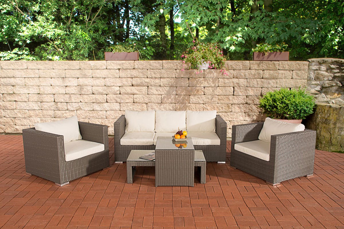 Lounge-Set Malolo Cremeweiß grau | METRO Marktplatz