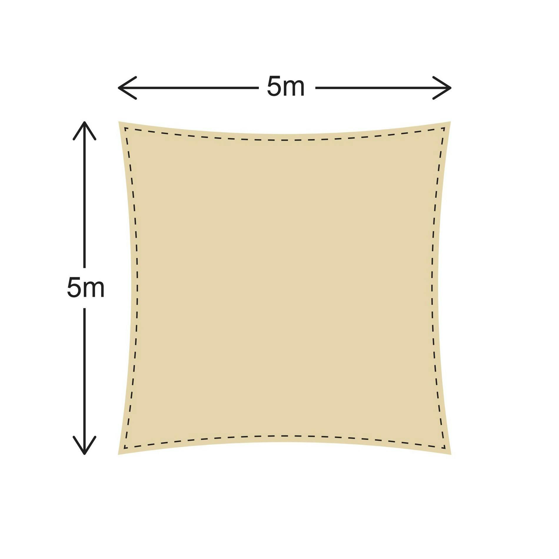 Rebecca Mobili Tenda A Vela Triangolare Grigio Polietilene Con Corde 3x3x3