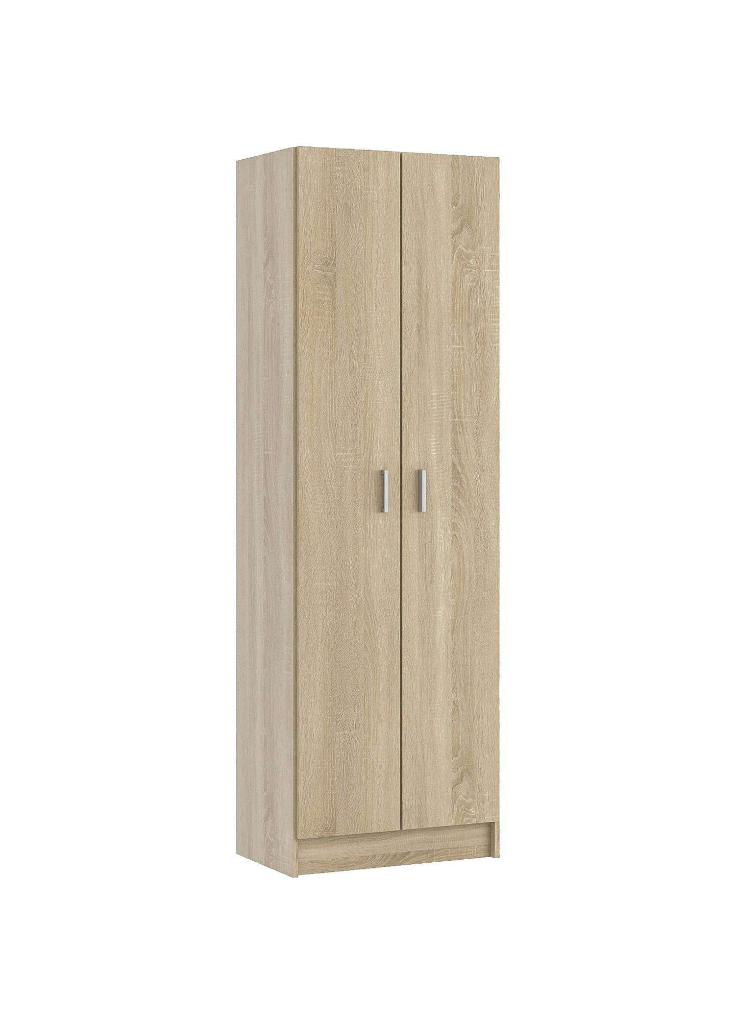 Dmora Armadio multiuso Portsmouth, Mobile ausiliario a 2 ante, Guardaroba  portascarpe moderno, Scarpiera verticale, 59x37h180 cm, Rovere