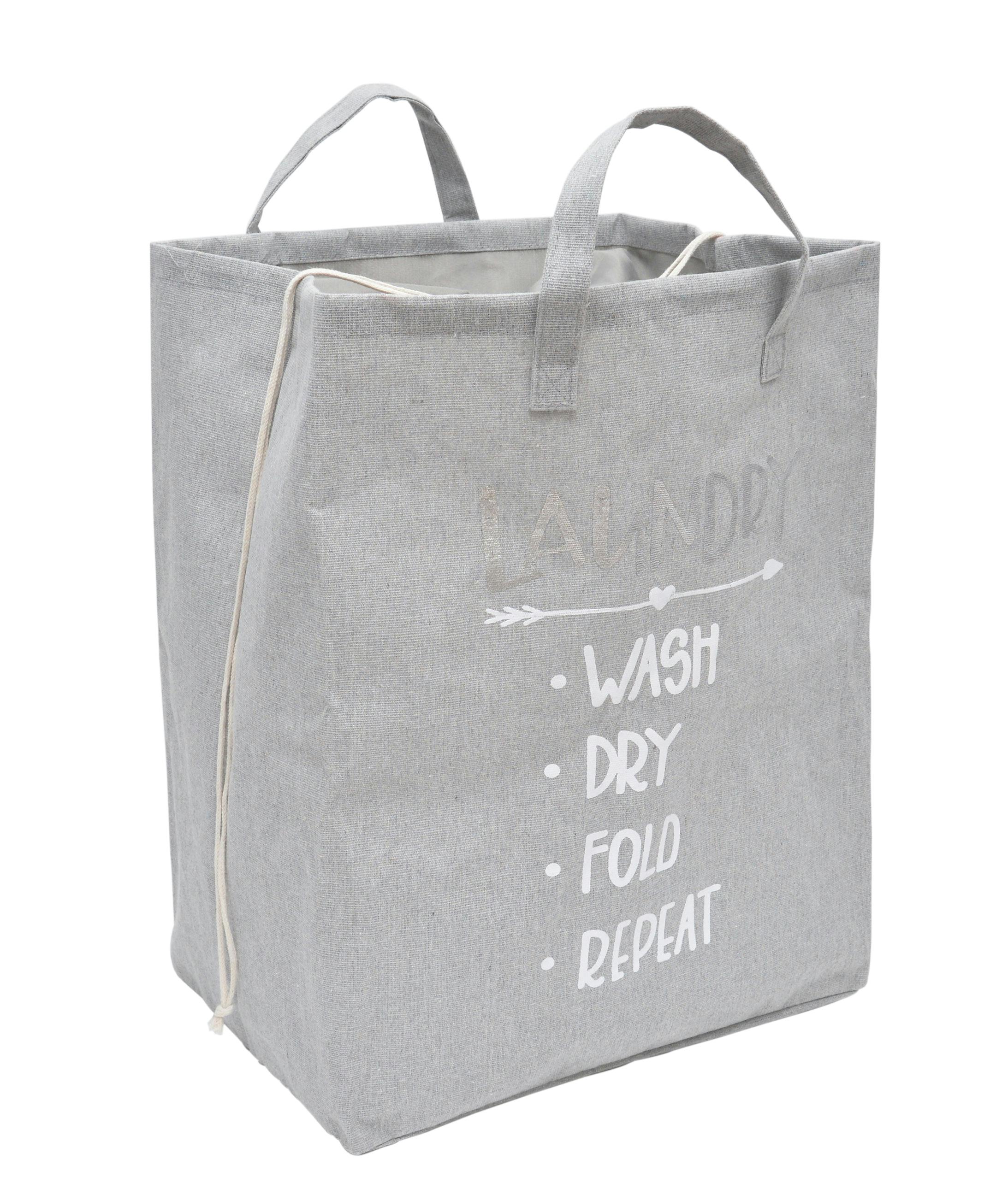 Casa Collection borsa portabiancheria Foldy in tessuto, dimensioni 40x28x50  cm, colore grigio