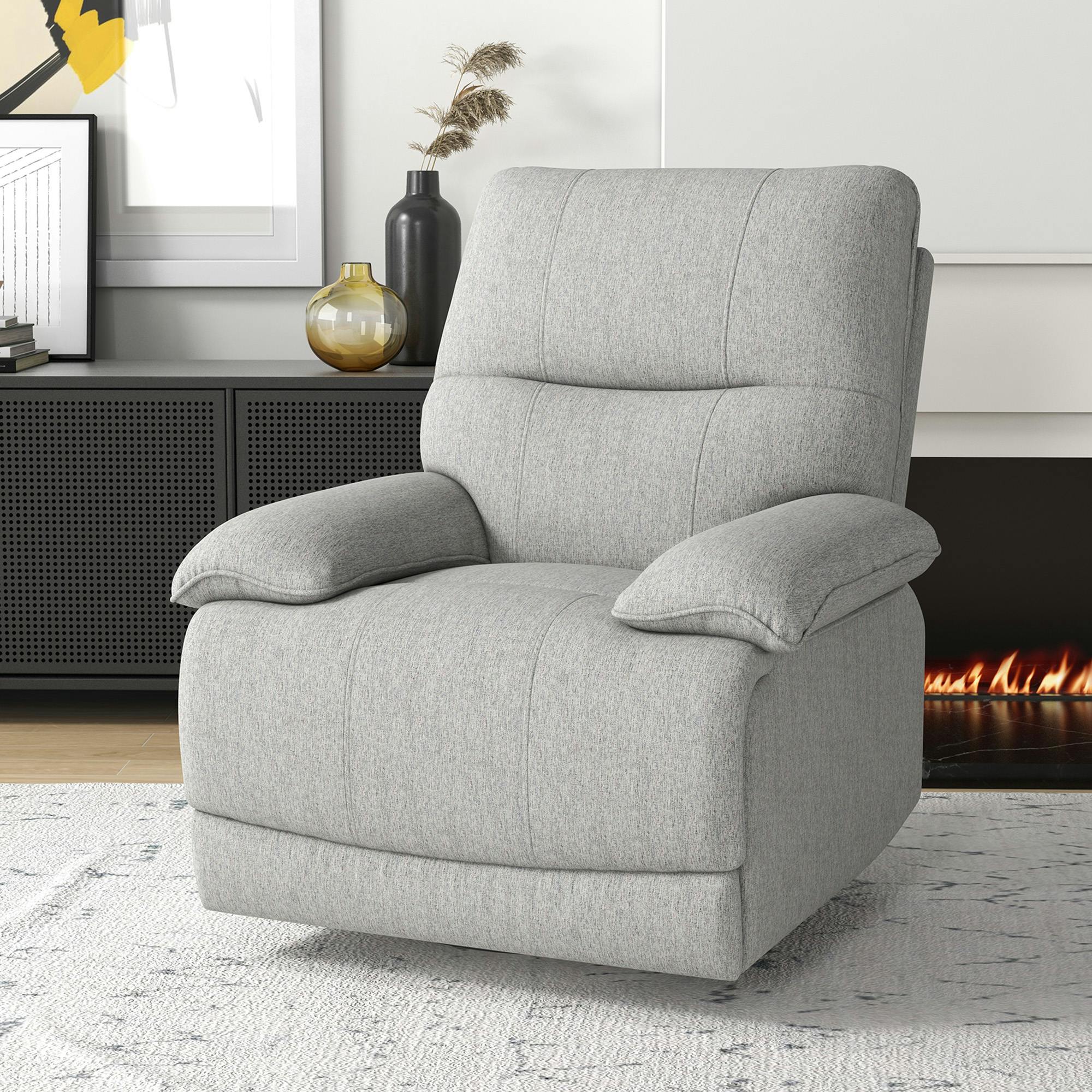 Sillón relax reclinable manual hasta 145° HOMCOM 68x87x100 cm  gris_839-426V00GY