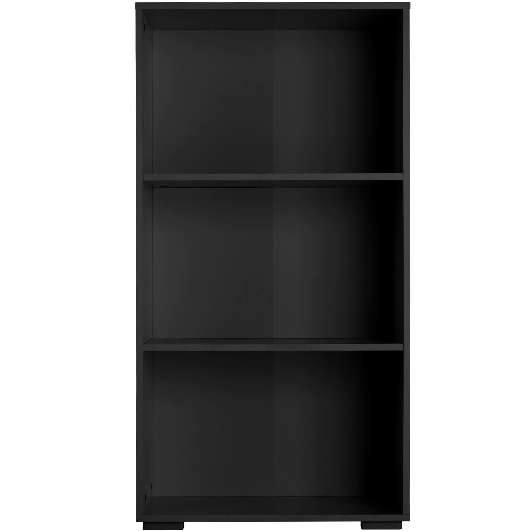 tectake Scaffale per libri Lexi 3 ripiani 60 x 30 x 115 cm - nero