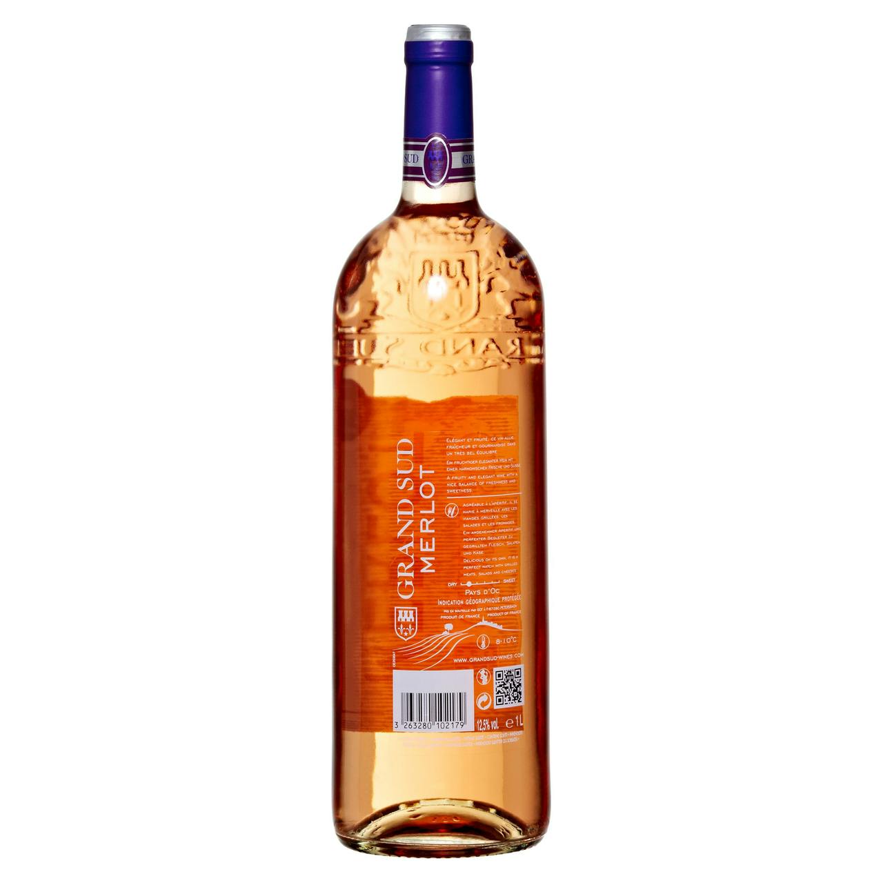 Grand Sud Merlot Roséwein trocken 6 Flaschen x 1,0 l (6 l) | METRO  Marktplatz