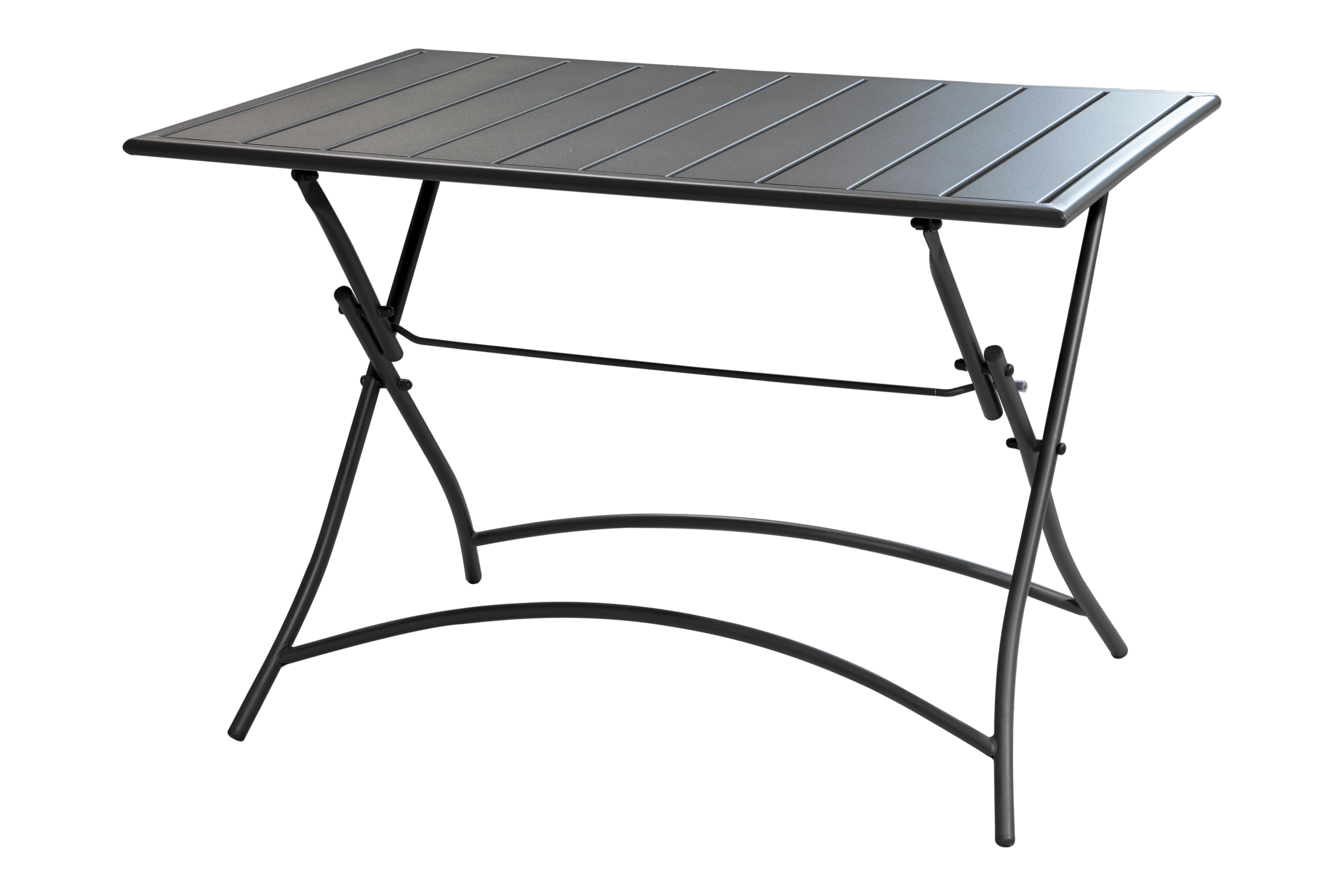 Casa Collection tavolo rettangolare pieghevole 110x70 cm acciaio