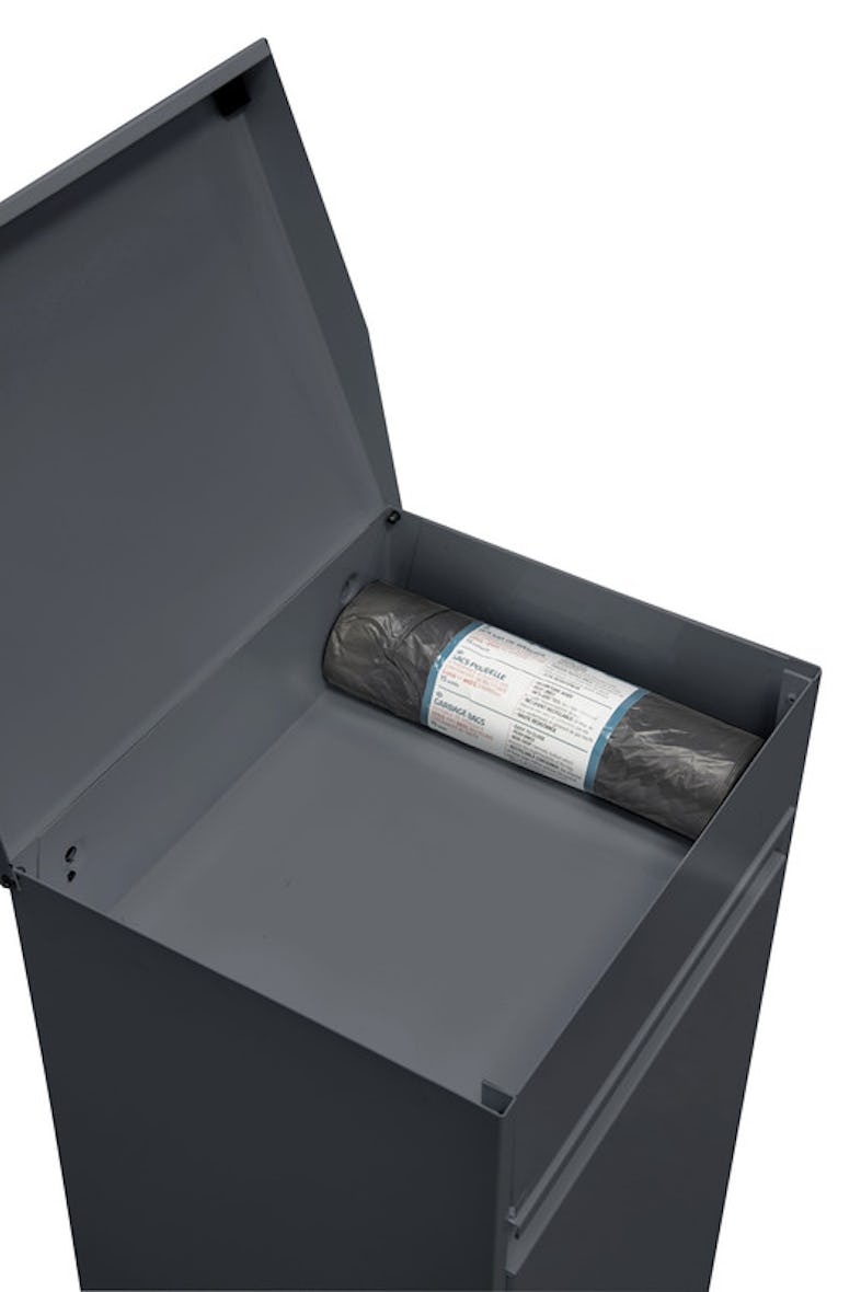 ARREGUI Basic CR601-B Cubo de basura y reciclaje de acero de 4 cubos, mueble  de reciclaje, 4 x 17 L (68 L), blanco