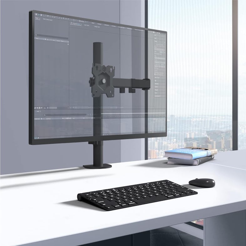 ONKRON PC Monitor-Tischhalterung Zweiarm für Zwei 13-32 Zoll Monitore  Gasdruckfeder Schwenkbar Neigbar VESA bis 100x100 mm G140 Schwarz