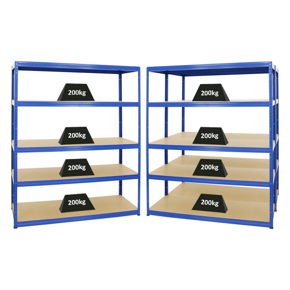 PROREGAL Étagère Charge Lourde Rhino | HxLxP 180x200x60cm | 4 Niveaux