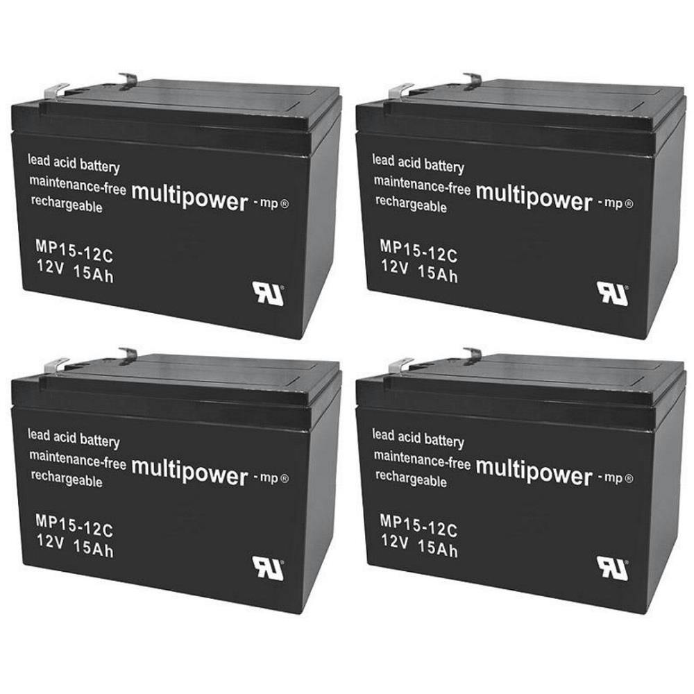 Akku EScooter 1000 XL 48V 4x 12V 15Ah AGM Blei Accu METRO