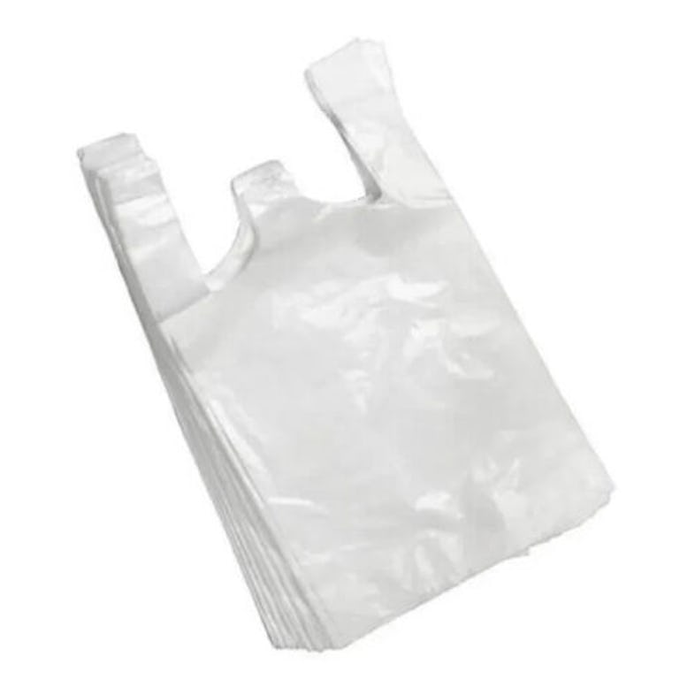 2000 sacs bretelles 26+12x45 cm en plastique transparent 13 microns