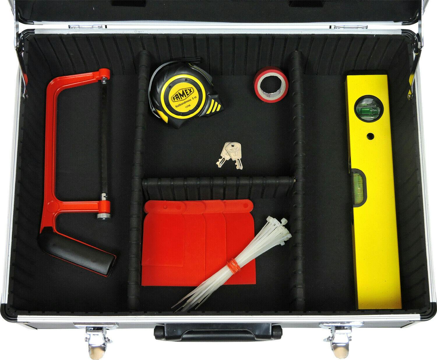 FAMEX 744-98 Alu | gefüllt - METRO Werkzeugkoffer Werkzeugkiste mit Werkzeug Marktplatz