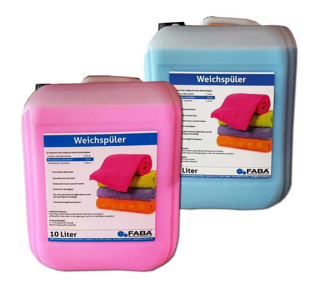 20 L Weichspüler Konzentrat blau/rose 2x10 Liter METRO
