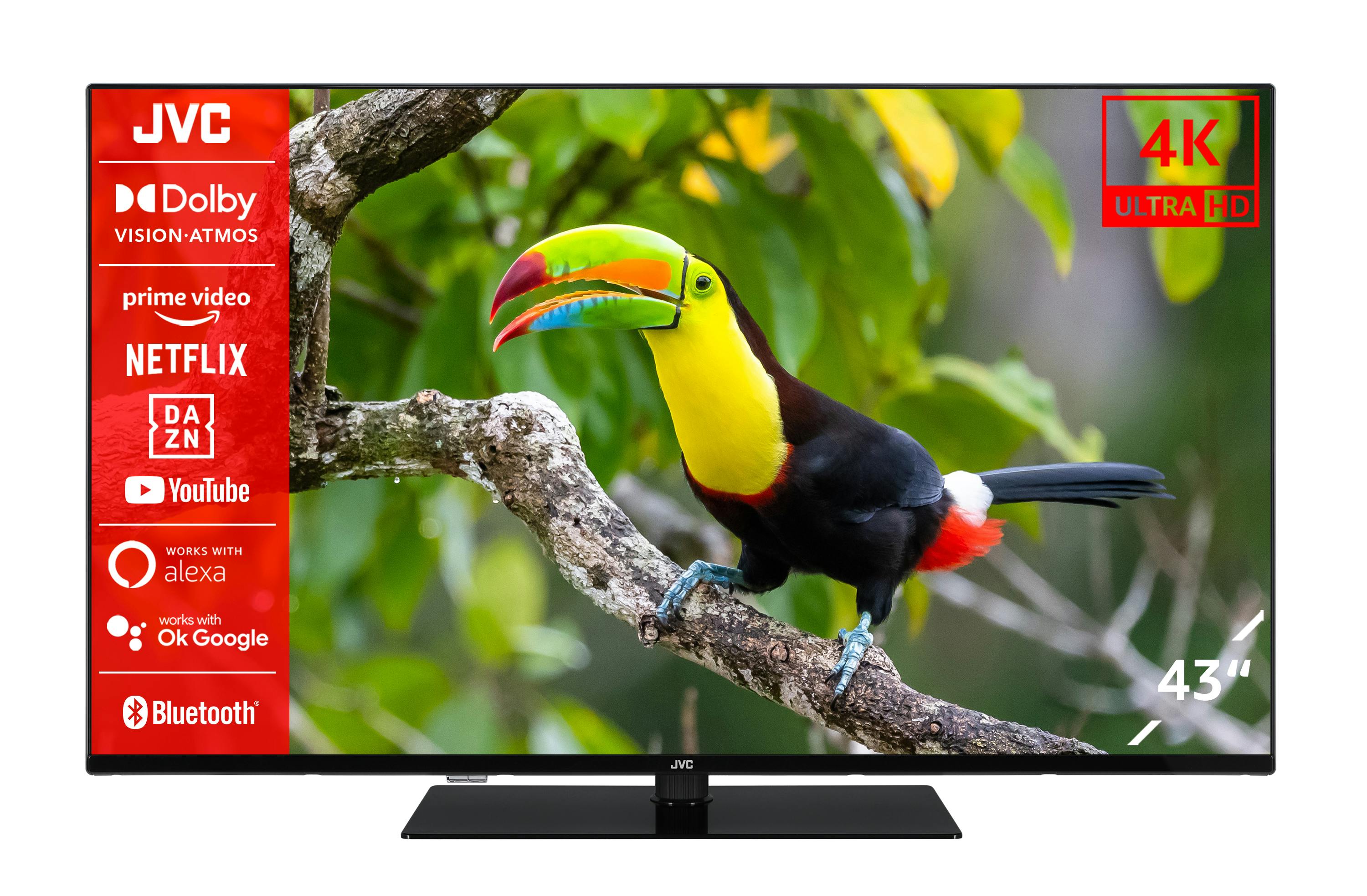 HD, 43 Triple-Tuner, HDR Dolby (4K JVC Marktplatz Vision, | METRO Atmos) Ultra Smart Dolby Fernseher Zoll TV / LT-43VU6355