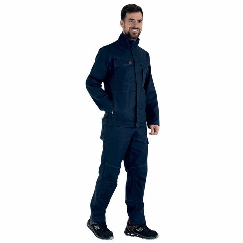 Lafont Pantalon de travail coton majoritaire BASALTE Bleu Marine