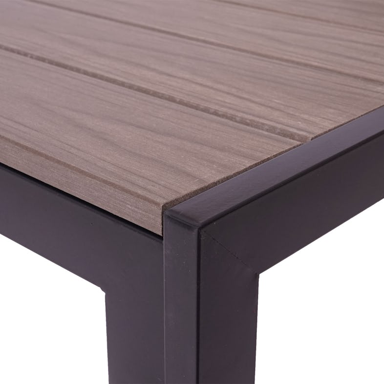 Gartentisch HWC-F90, Tisch Bistrotisch, WPC-Tischplatte ~ 160x90cm | METRO Marktplatz grau