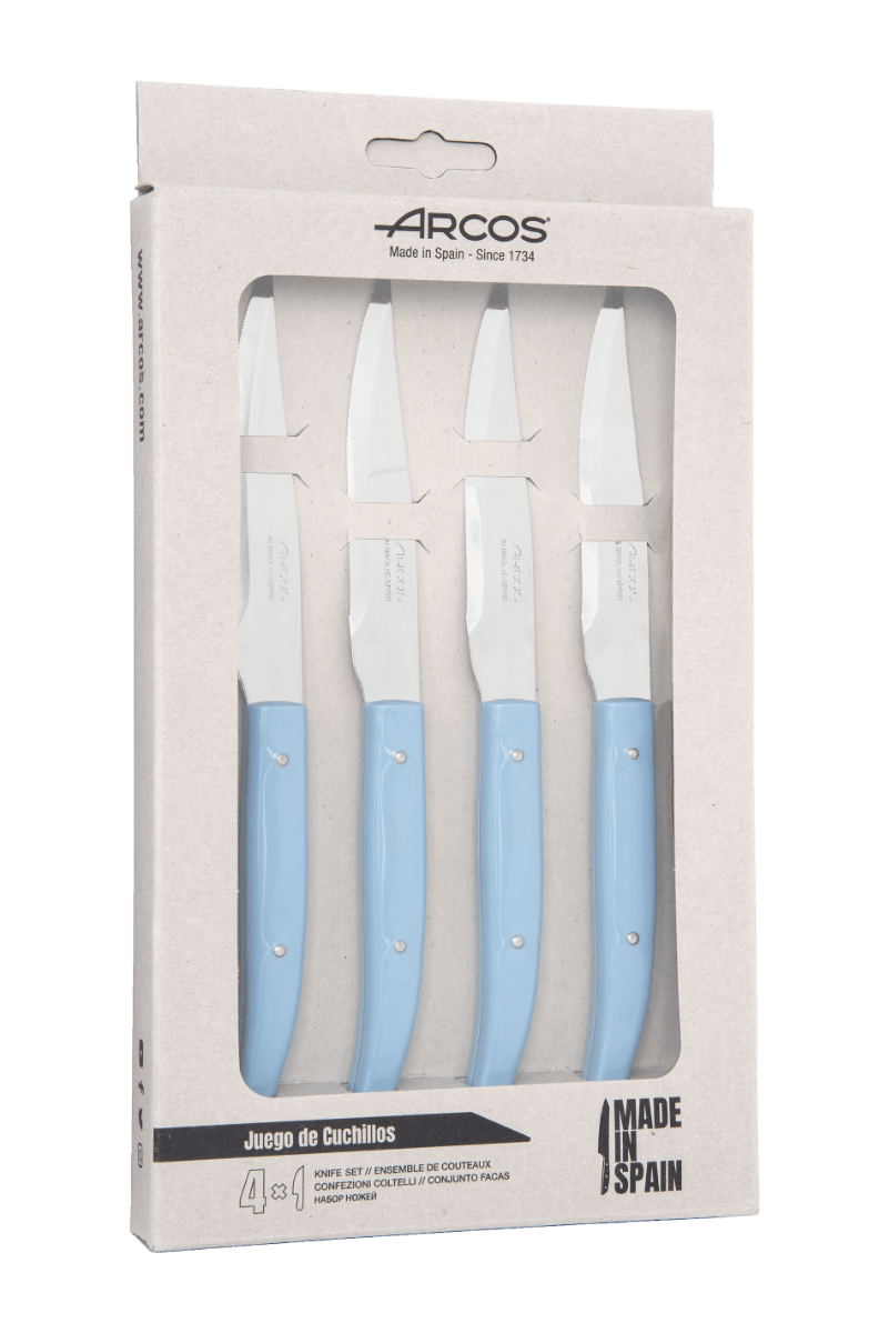 Set 6 Cuchillos de Cocina Chuleteros ARCOS Mango Plata (11 cm)