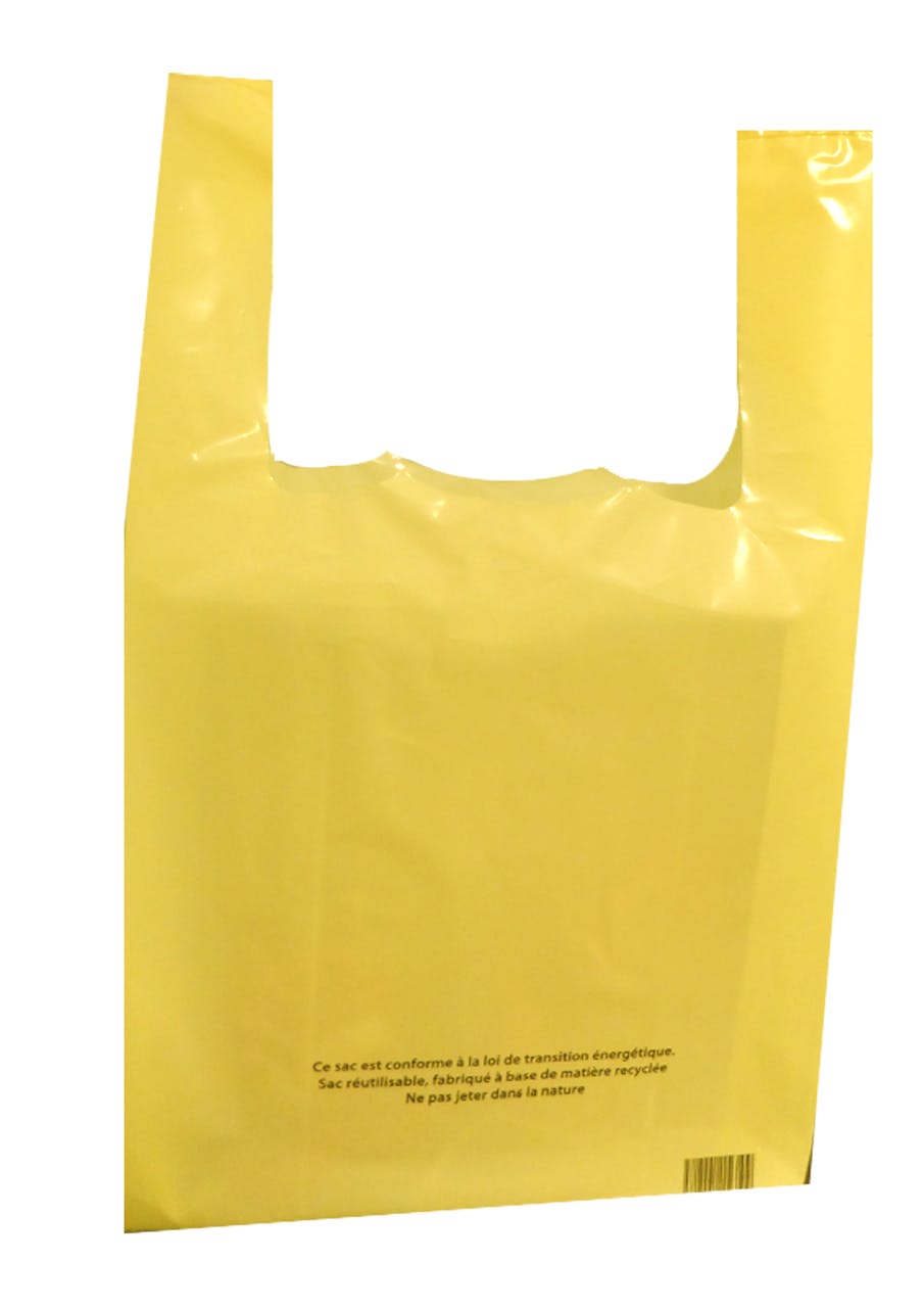 Sac r utilisable PEBD jaune 45 x 26 x 12 cm x 500 Evenplast