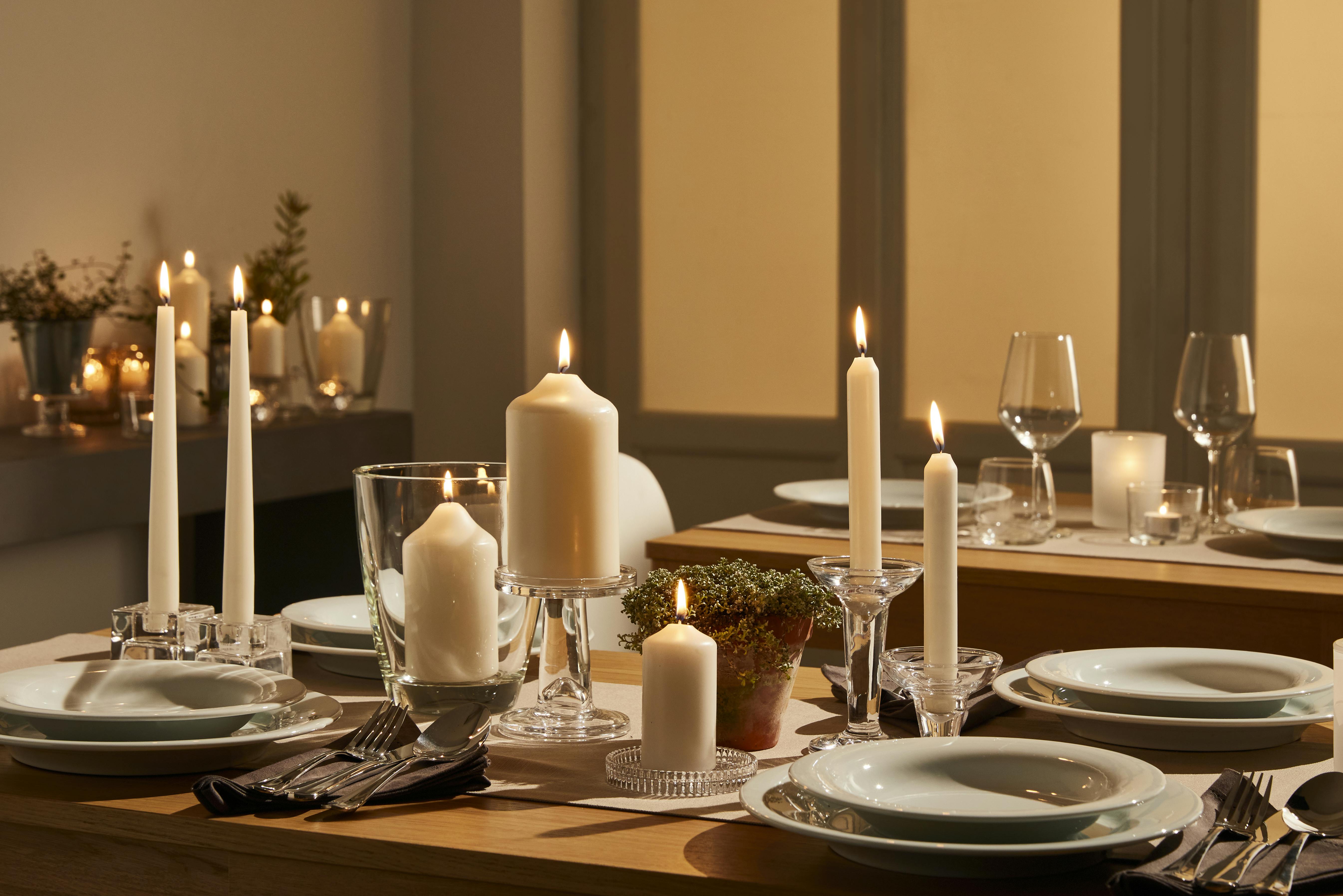 Bougie Déco Pilier "Rustique" 7cm Anthracite