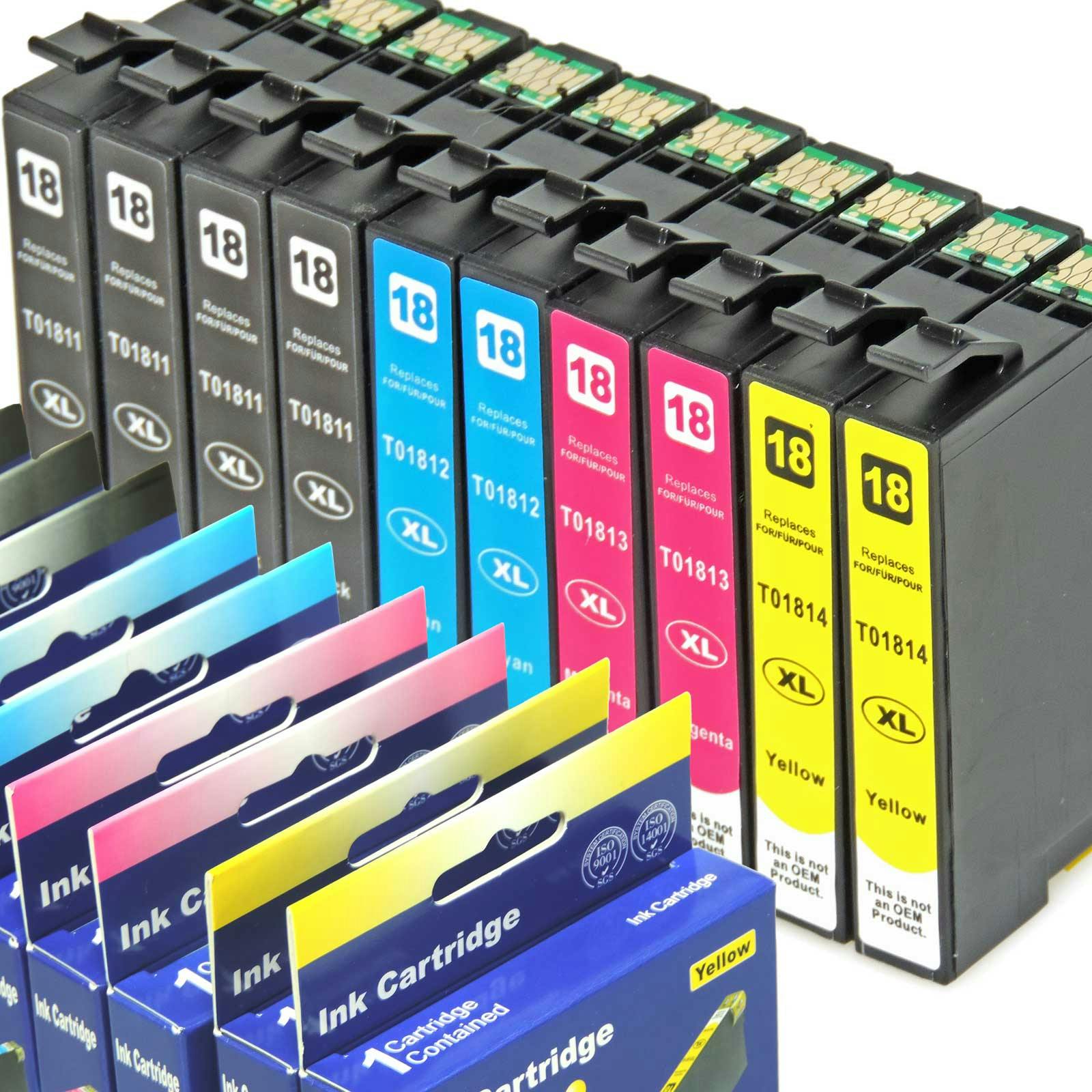 REAL 10 Druckerpatronen Set Tinte Home 18XL Drucker. | für Expression Epson Epson Marktplatz METRO Ersetzt XP