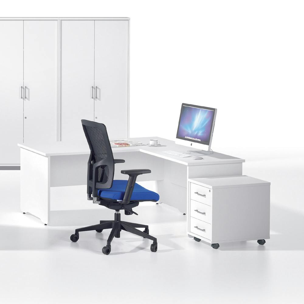 Mesa de Oficina Rocada Metal 2002Ac01 Aluminio /haya 160X80 cm. Escritorios  de oficina . La Superpapelería