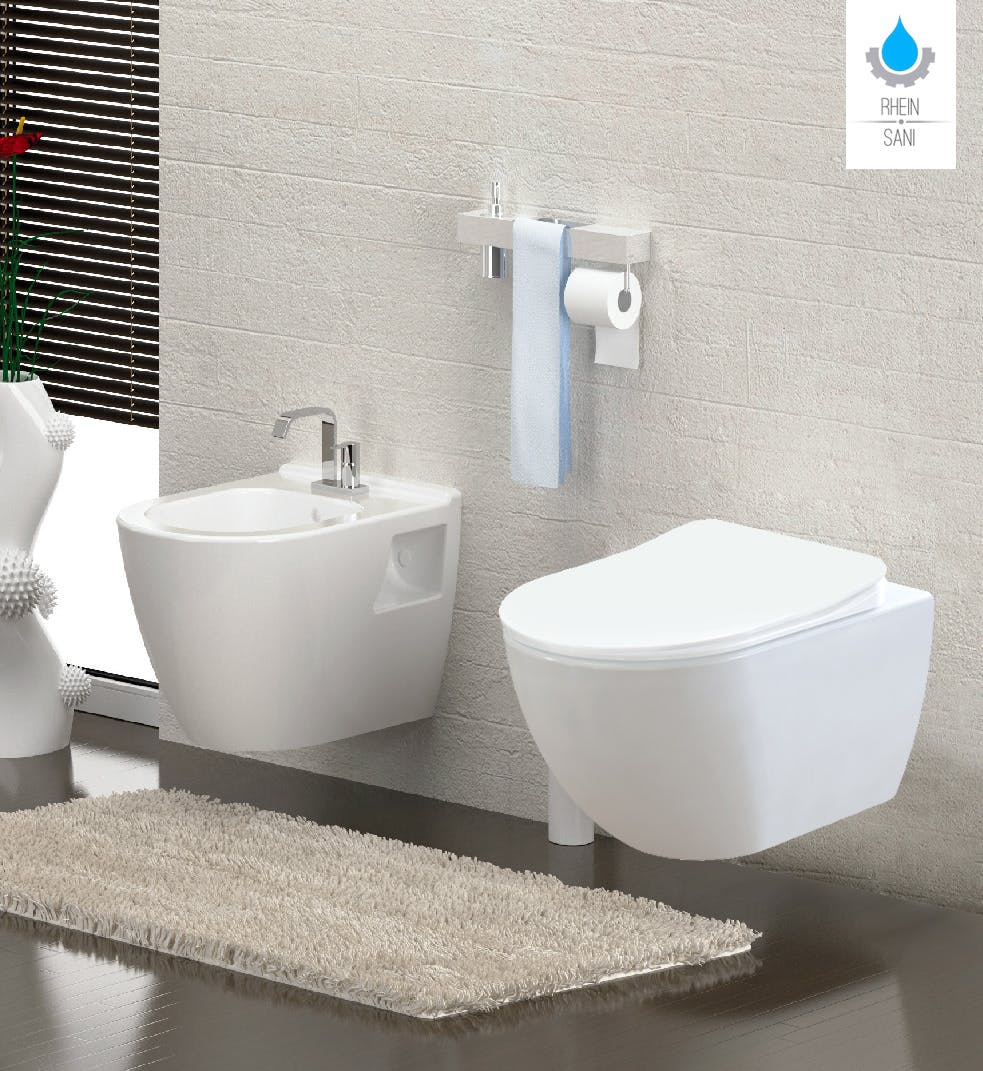 Hygienebeschichtung ohne Deckel TAHARET Quadra Dusch WC incl 
