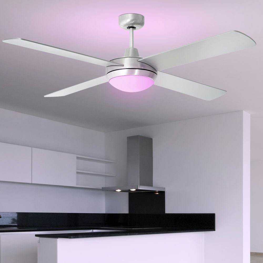 RGB Farbwechsler LED Decken Ventilator Lampe Raum Kühler Ess Zimmer dimmbar 