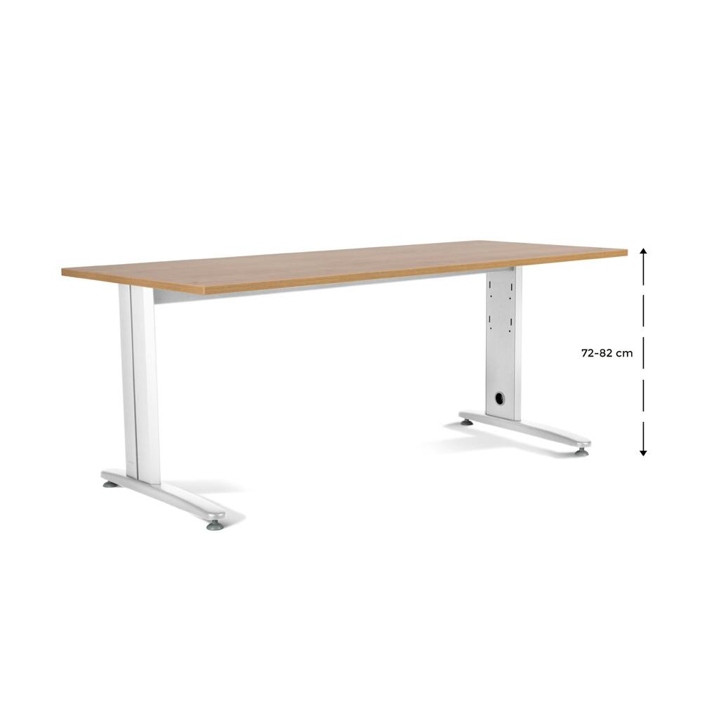 Rocada mesa de oficina serie work 200x80 blanco / roble