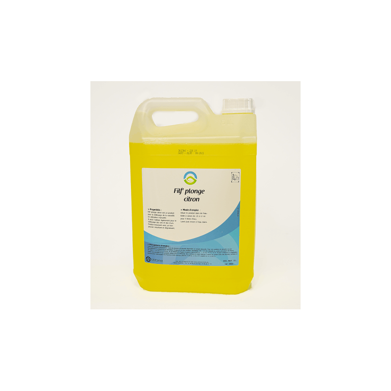 Liquide vaisselle plonge manuelle Citron 22% - Bidon 5L - FIRST CLEAN