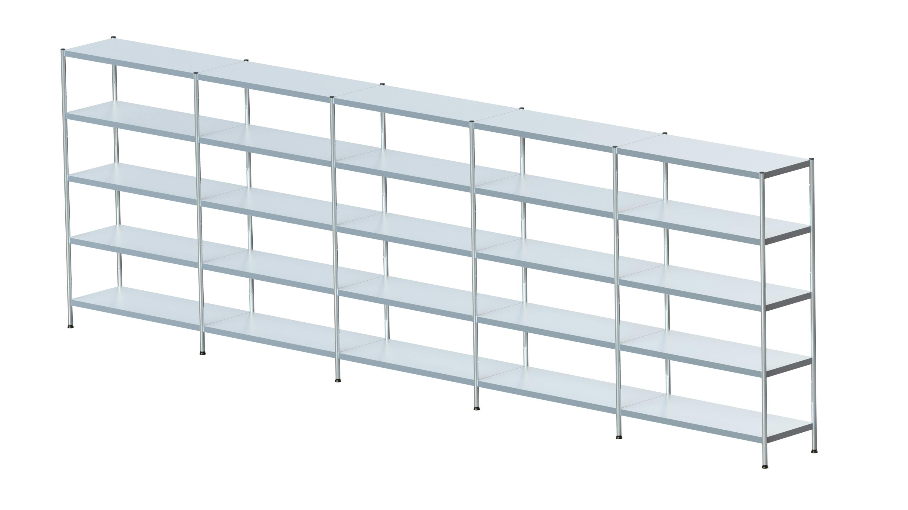 Scaffale metallo 5 ripiani - lungh. 90 x prof. 45 x alt. 220 cm - RETIF