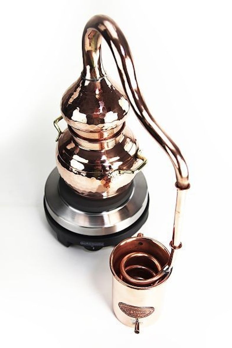 CopperGarden®` Destille Alembik 0,5 Liter Mit elektrischer Kochplatte