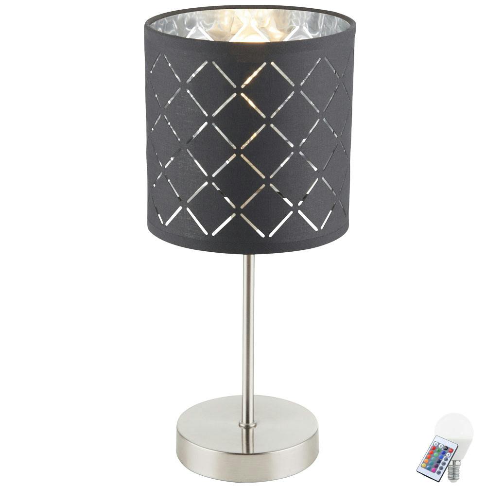 LED Tisch Leuchten RGB Fernbedienung Textil Steh Lampen dimmbar Muschel Design 