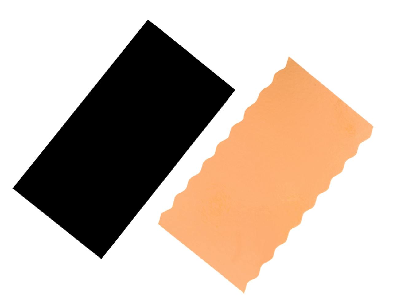 Nordia Semelle bûche double face carton or et noir 10 x 24 cm x 50 Nordia -  684158