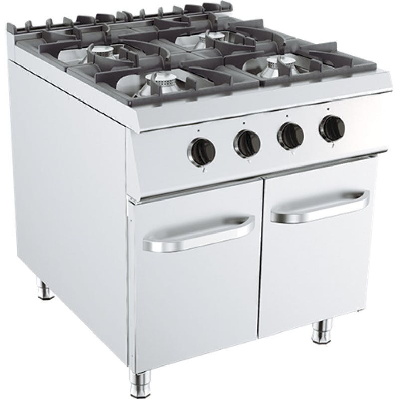 Cucina a Gas Mobile Chiuso ECO LINE - Kusina by Giavazzi - GI-G9K200G Serie  900 - 4 Fuochi - Pot. 34 kW - Dim. 80x90x90 cm