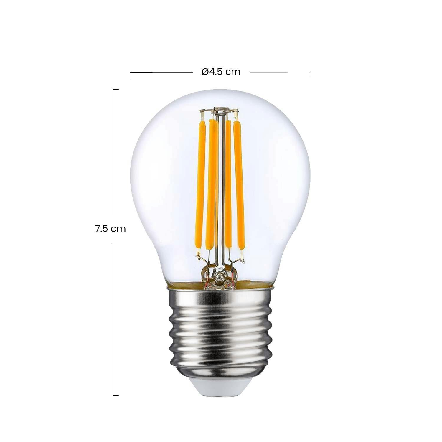 Pack 2 Bombillas LED Filamento Vela E14 4W Equi.40W 470lm 2700K 25000H  7hSevenOn Premium