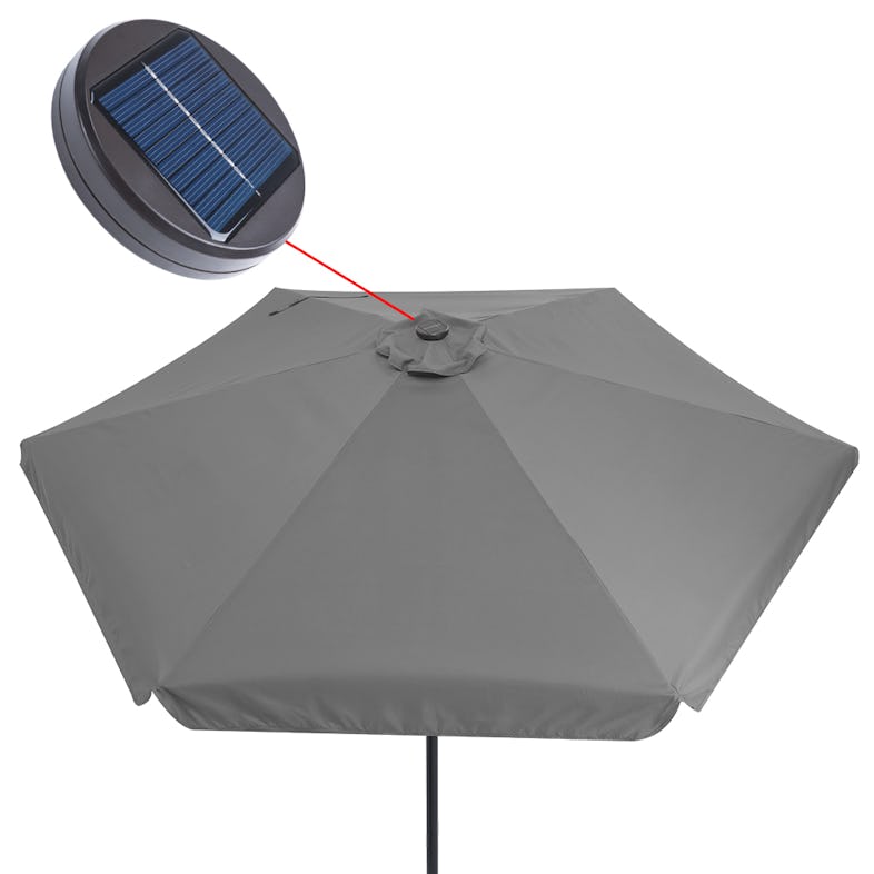 Solar LED-Beleuchtung für Schirme