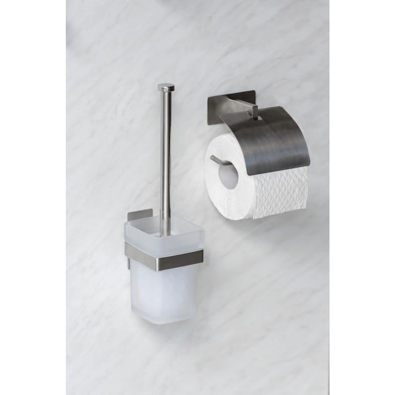 Toilettenpapierhalter Turbo-Loc® Marktplatz WENKO Matt mit Deckel METRO Genova |
