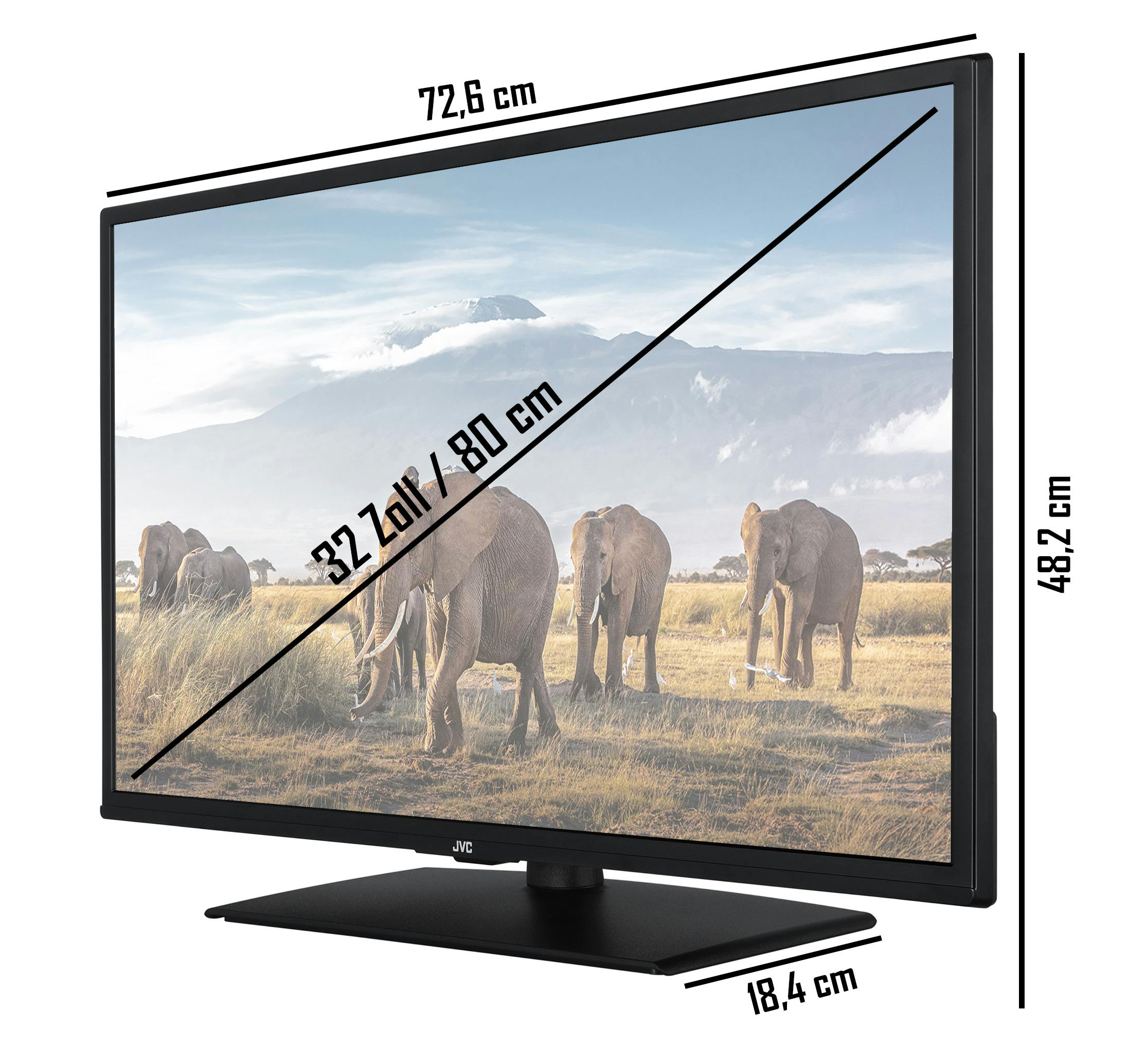 JVC LT-32VF5158 32 Triple-Tuner, Bluetooth) HDR, Fernseher HD, / | HD+ Smart METRO Monate - 6 TV Zoll Marktplatz (Full