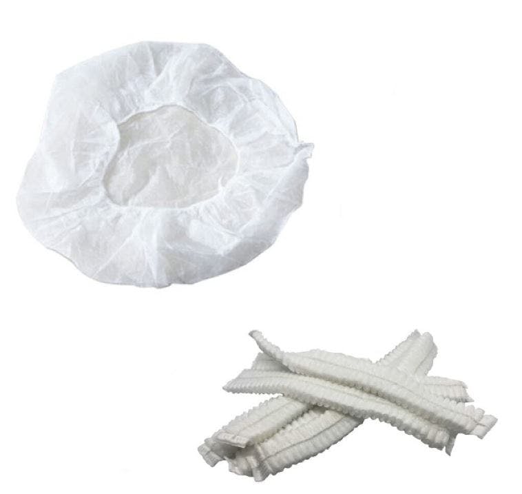 TIE-DailyNec 200 Pièces Charlotte Cheveux Jetable, Non Tissé Filet à Cheveux Jetable Capuchons, Pour L'espace De Travail De Cuisine De Beauté De Service Alimentaire (Blanc