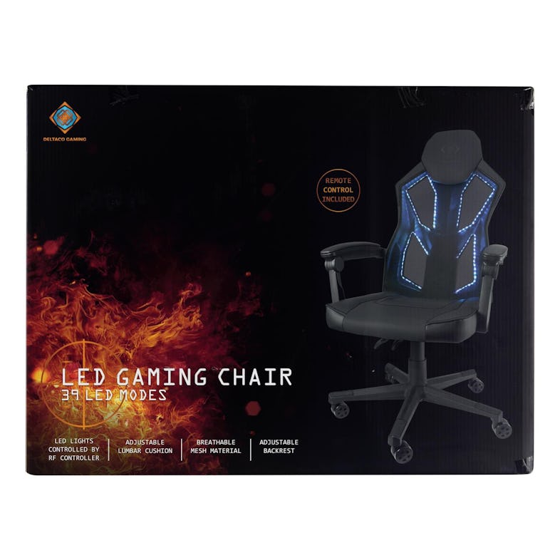 Gaming Stuhl mit RGB-Beleuchtung (PU-Leder, Büro, Schreibtisch, Work)