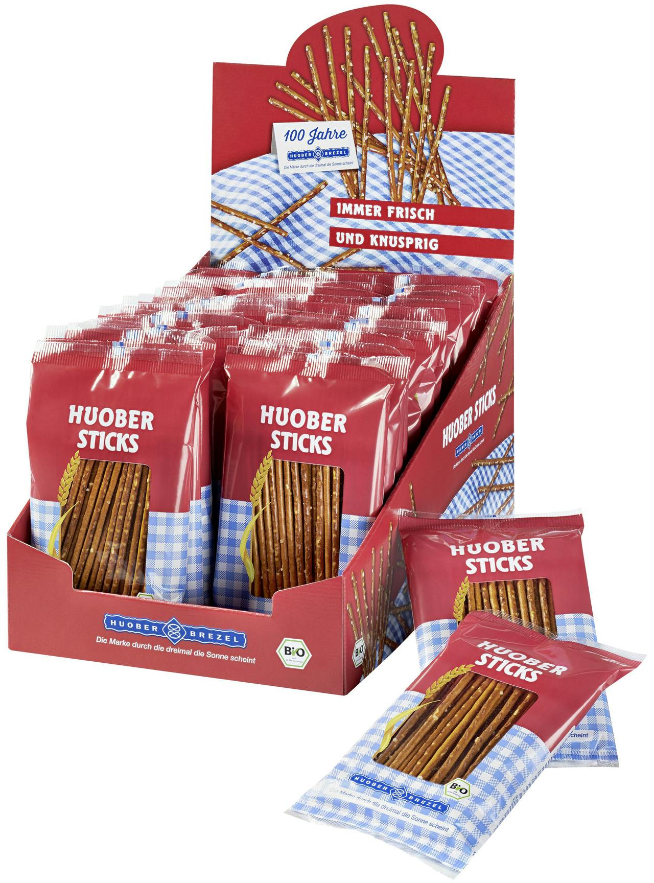 Huober Salzsticks Laugengebäck Bio 30 x 40 g (1,2 kg) | METRO