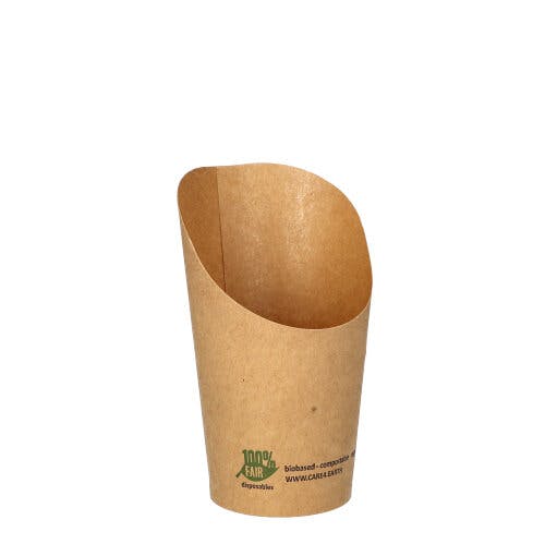 PAPSTAR 50 Wrap Cups, Pappe 230 ml 10 cm x 6 cm x 8 cm braun | METRO