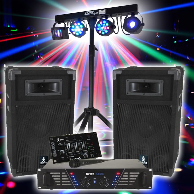 Double PACK DJ LIGHT Euphoria Portiques + 48 effets lumière PAR