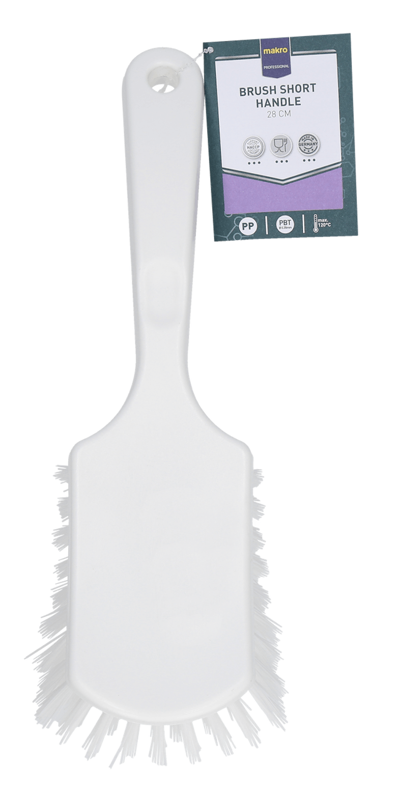 METRO Professional HACCP Stielbürste, PP / PBT Kunststoff, 28 cm, Weiß