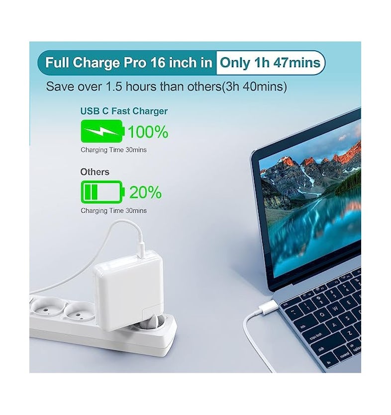  Cargador Mac Book Pro – Cargador USB C de 100 W compatible con  MacBook Pro tipo C de 16, 15, 14, 13 pulgadas, MacBook Air de 13 pulgadas,  iPad Pro 2021/2020/2019/2018