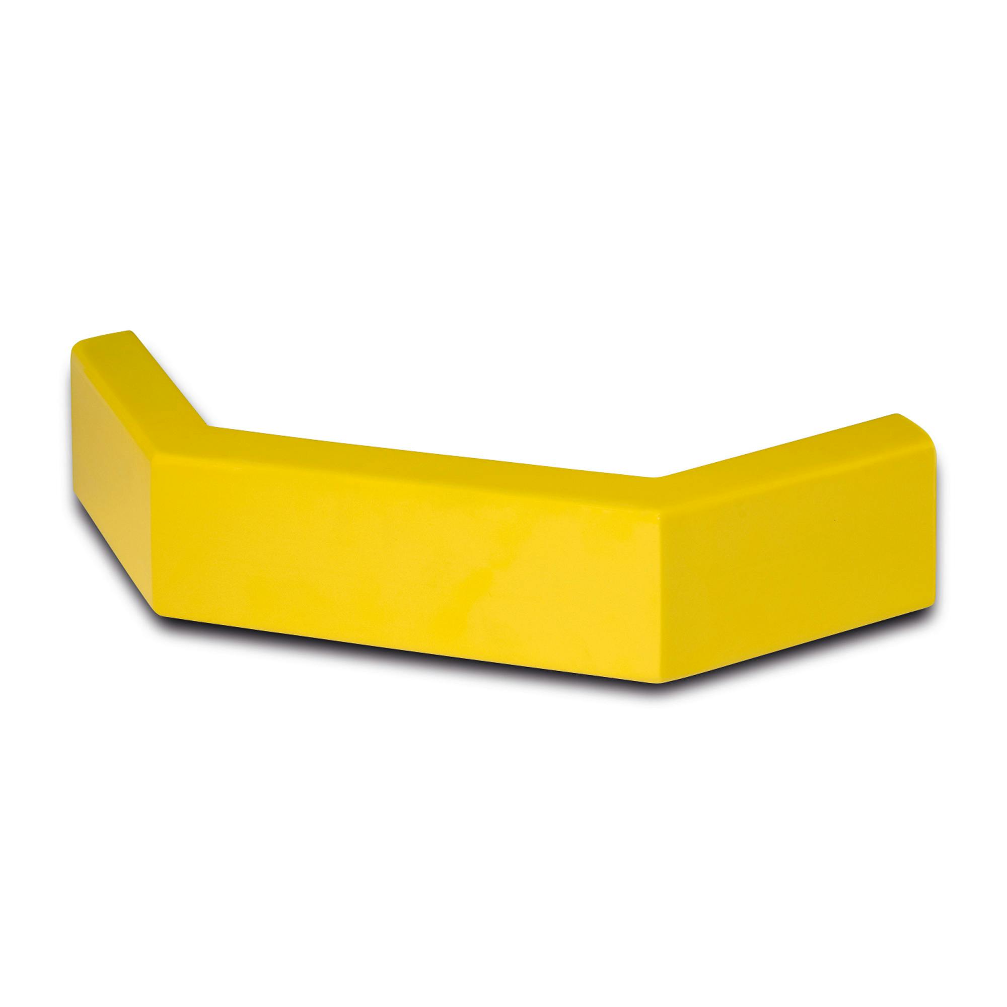 PROREGAL Eck-Rammschutz-Planke, Eckplanke für Außenecke, HxBxT 10x45x36cm, Kunststoffbeschichteter Stahl, Gelb