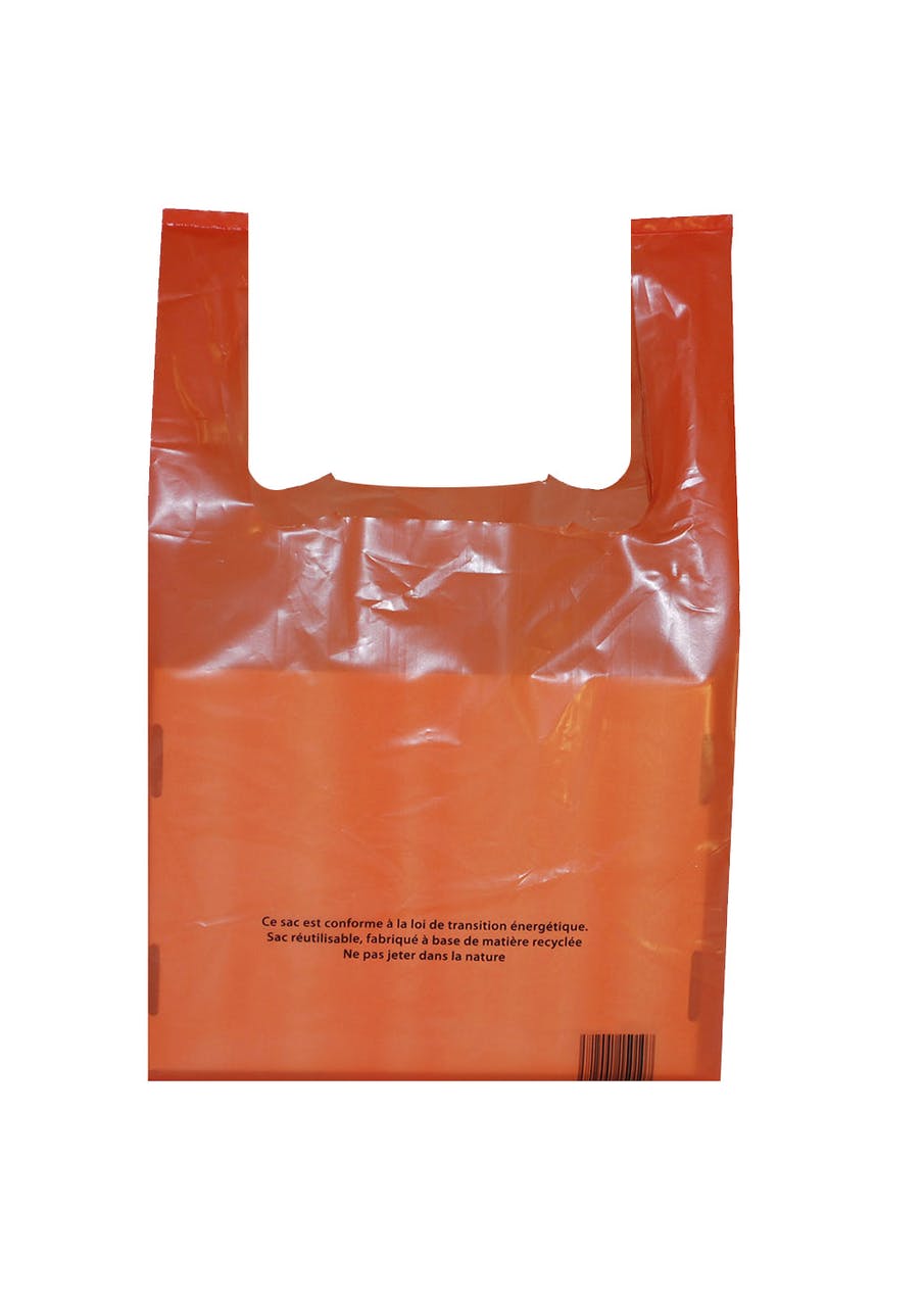 Sac réutilisable PEBD orange 45 x 26 x 12 cm x 500 Evenplast