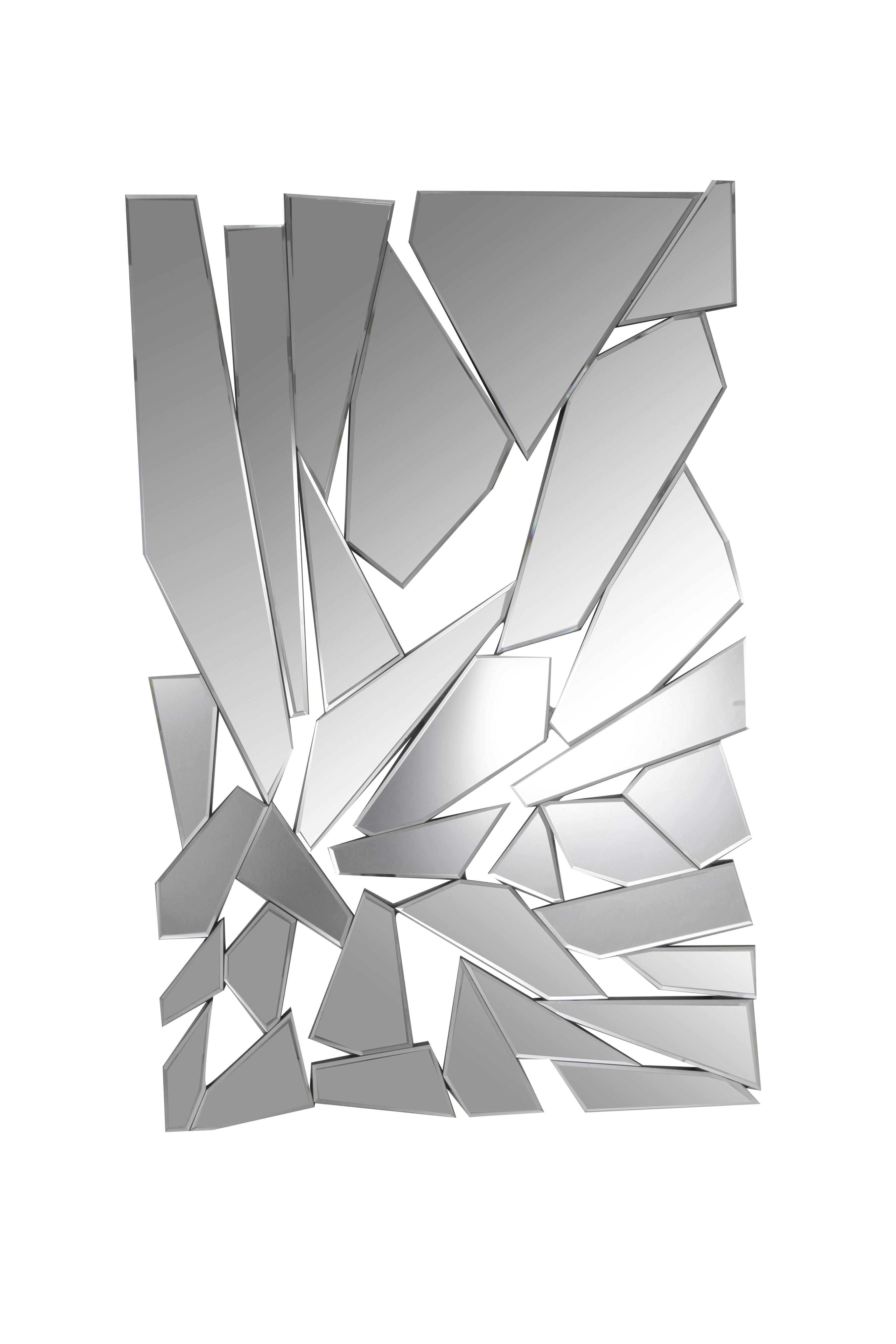 SalesFever Wandspiegel 120 cm | rechteckig | Splitterdesign | MDF und  Spiegelglas| B 78 x T 1,9 x H 120 cm | verspiegelt