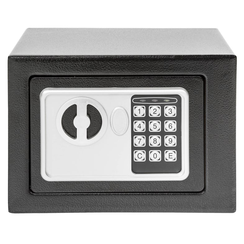 Caja Fuerte Digital De Alta Seguridad Con Código Y Llave Color Negro